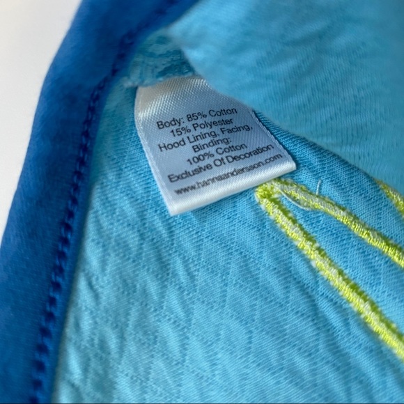 Hanna Andersson elephant alligator animal green blue quilt zip up hoodie jacket - Picture 5 of 6